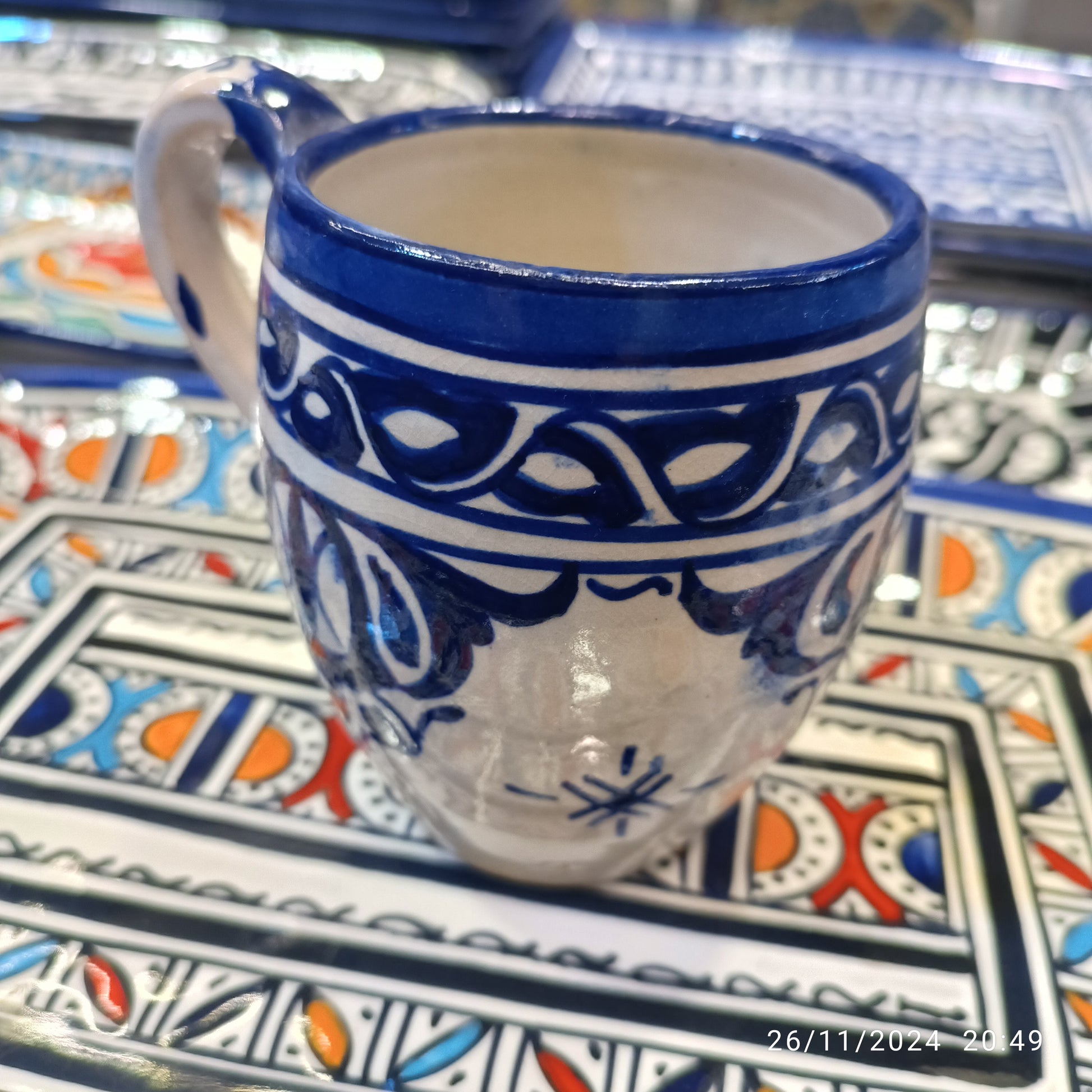 Moroccan pottery Handmade Hand painted Art Artisanal Fez pottery