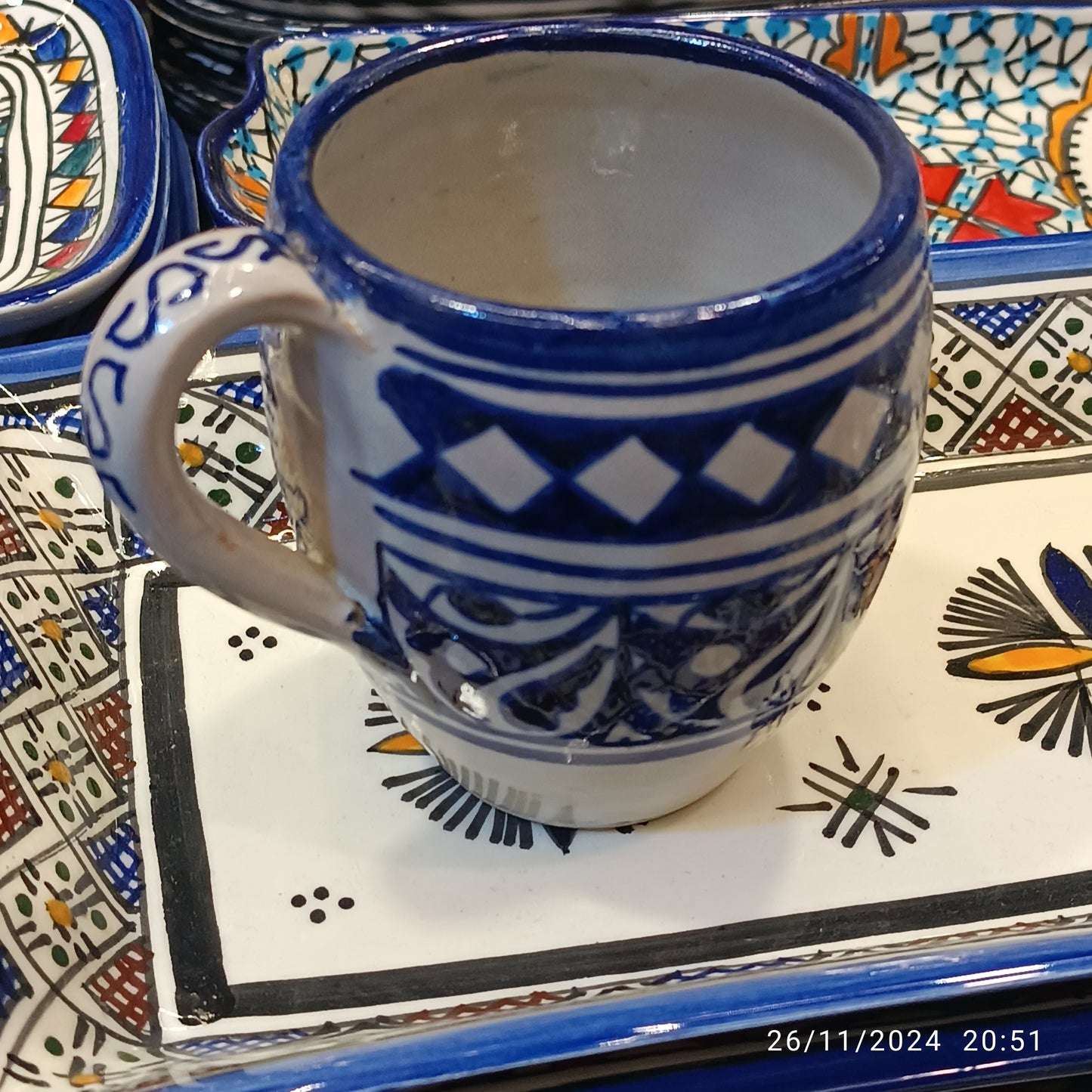 Moroccan pottery Handmade Hand painted Art Artisanal Fez pottery