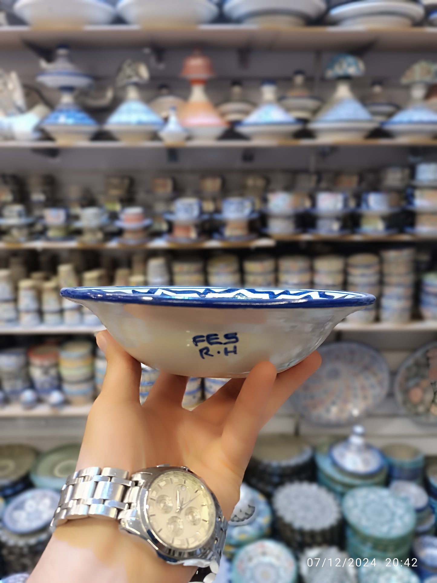 Moroccan pottery Handmade Hand painted Art Artisanal Fez pottery