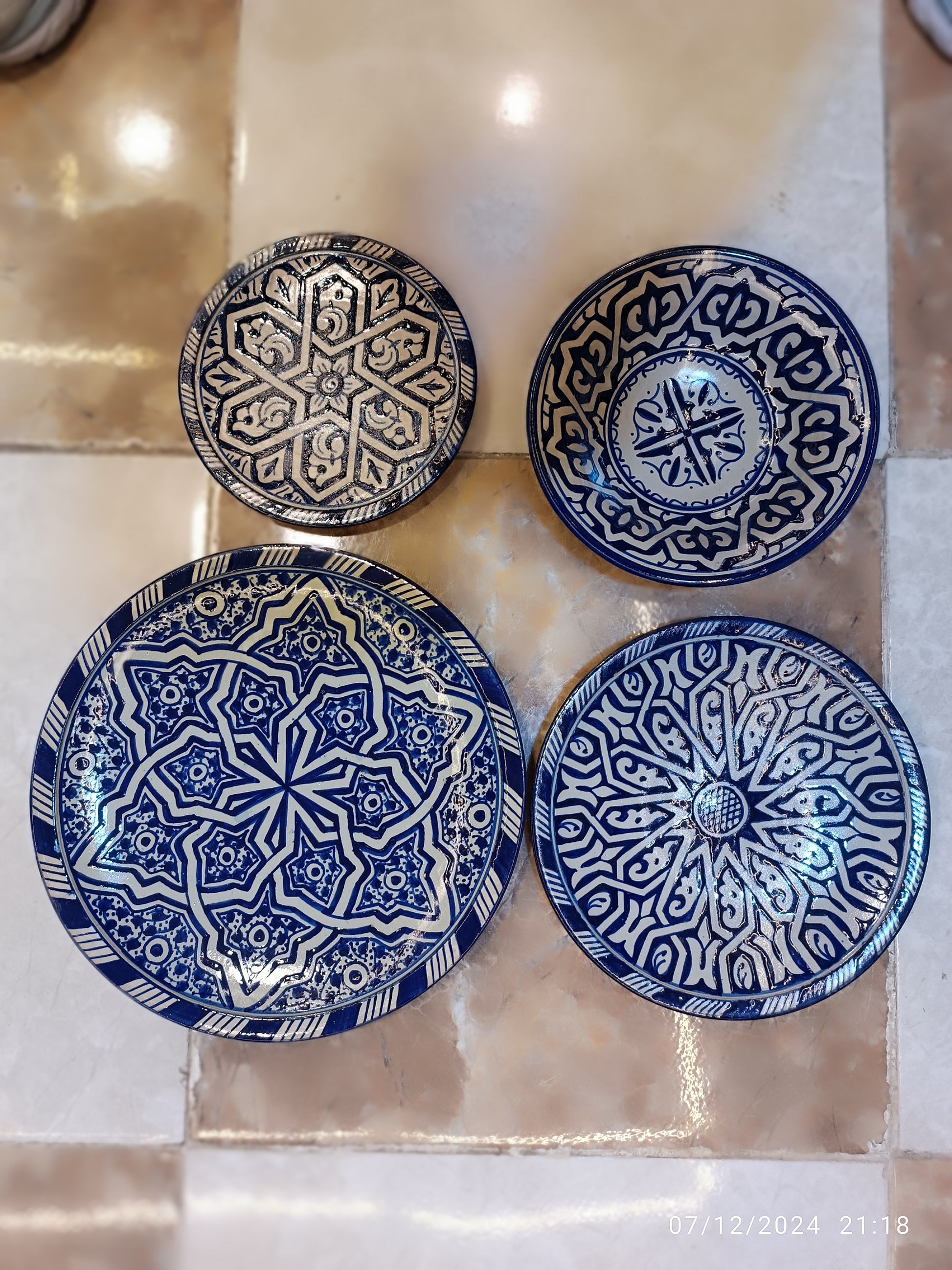 Moroccan pottery Handmade Hand painted Art Artisanal Fez pottery