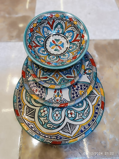 Moroccan pottery Handmade Hand painted Art Artisanal Fez pottery