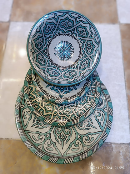 Moroccan pottery Handmade Hand painted Art Artisanal Fez pottery