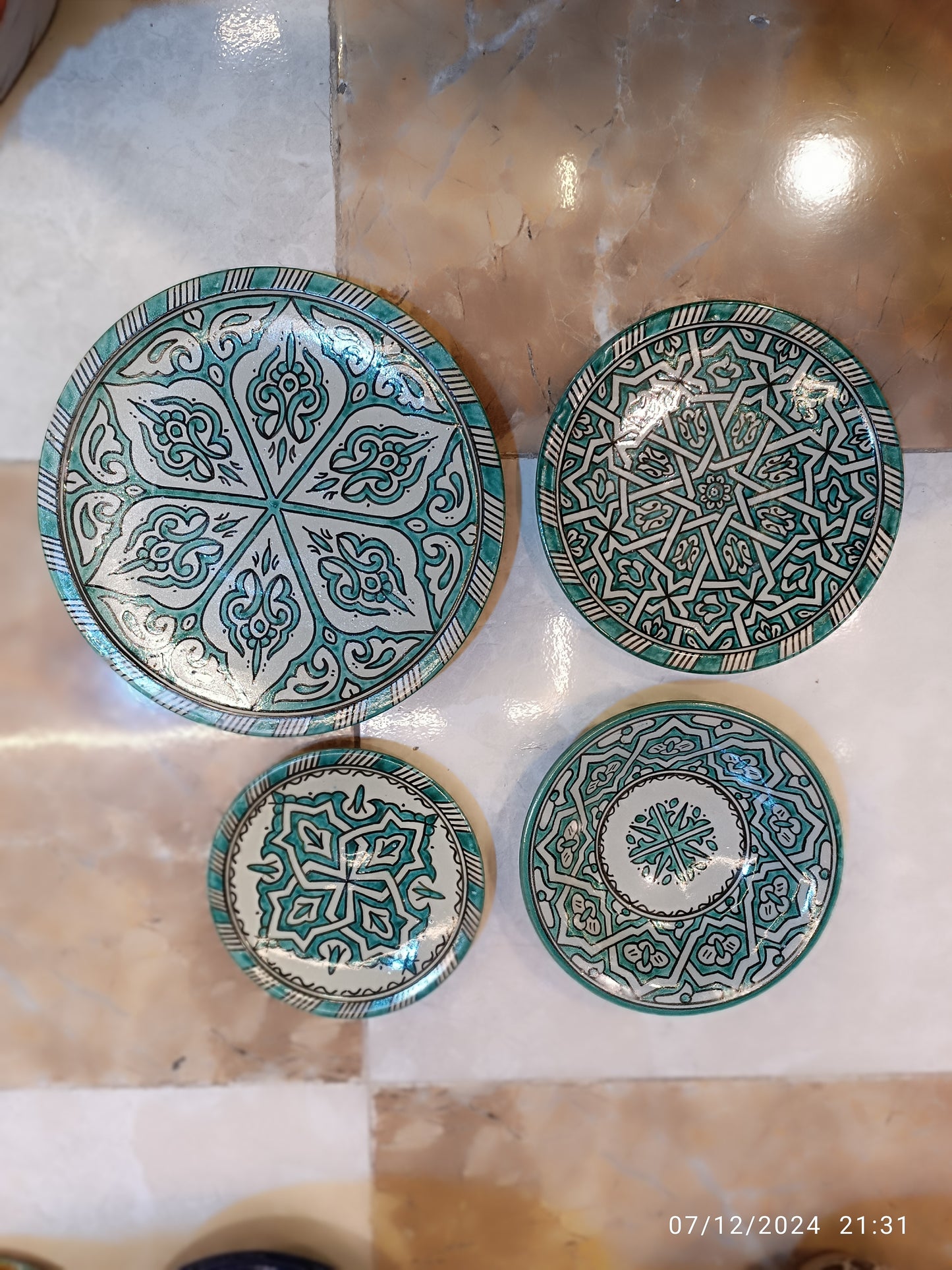 Moroccan pottery Handmade Hand painted Art Artisanal Fez pottery