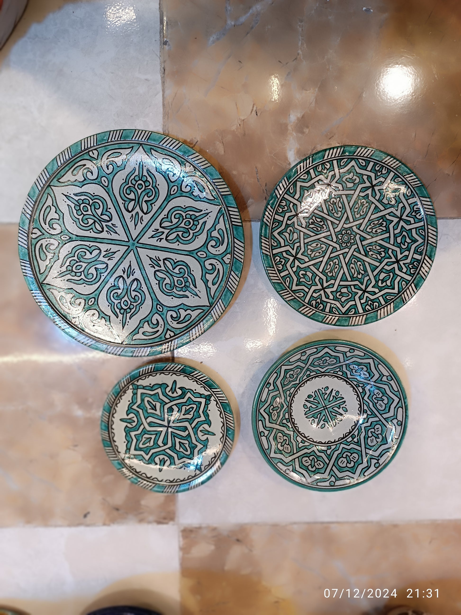 Moroccan pottery Handmade Hand painted Art Artisanal Fez pottery