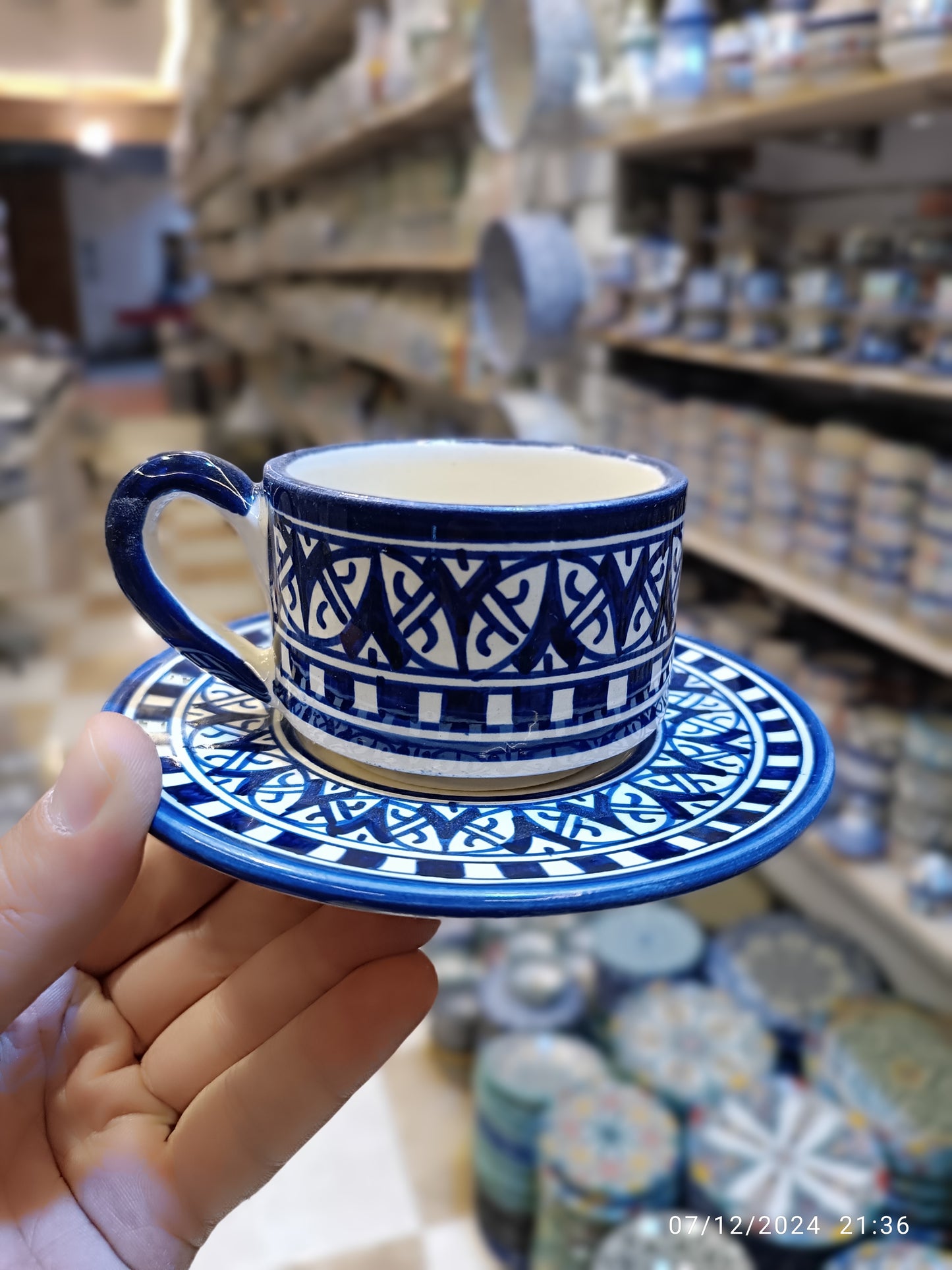 6 Coffee cups handmade pottery and hand-painted