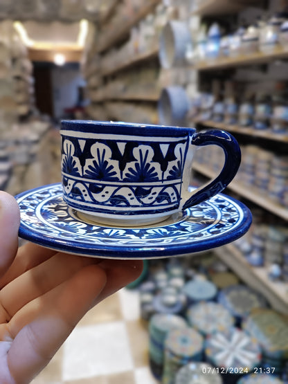 6 Coffee cups handmade pottery and hand-painted