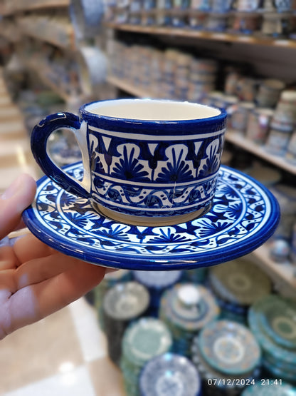 6 Coffee cups handmade pottery and hand-painted