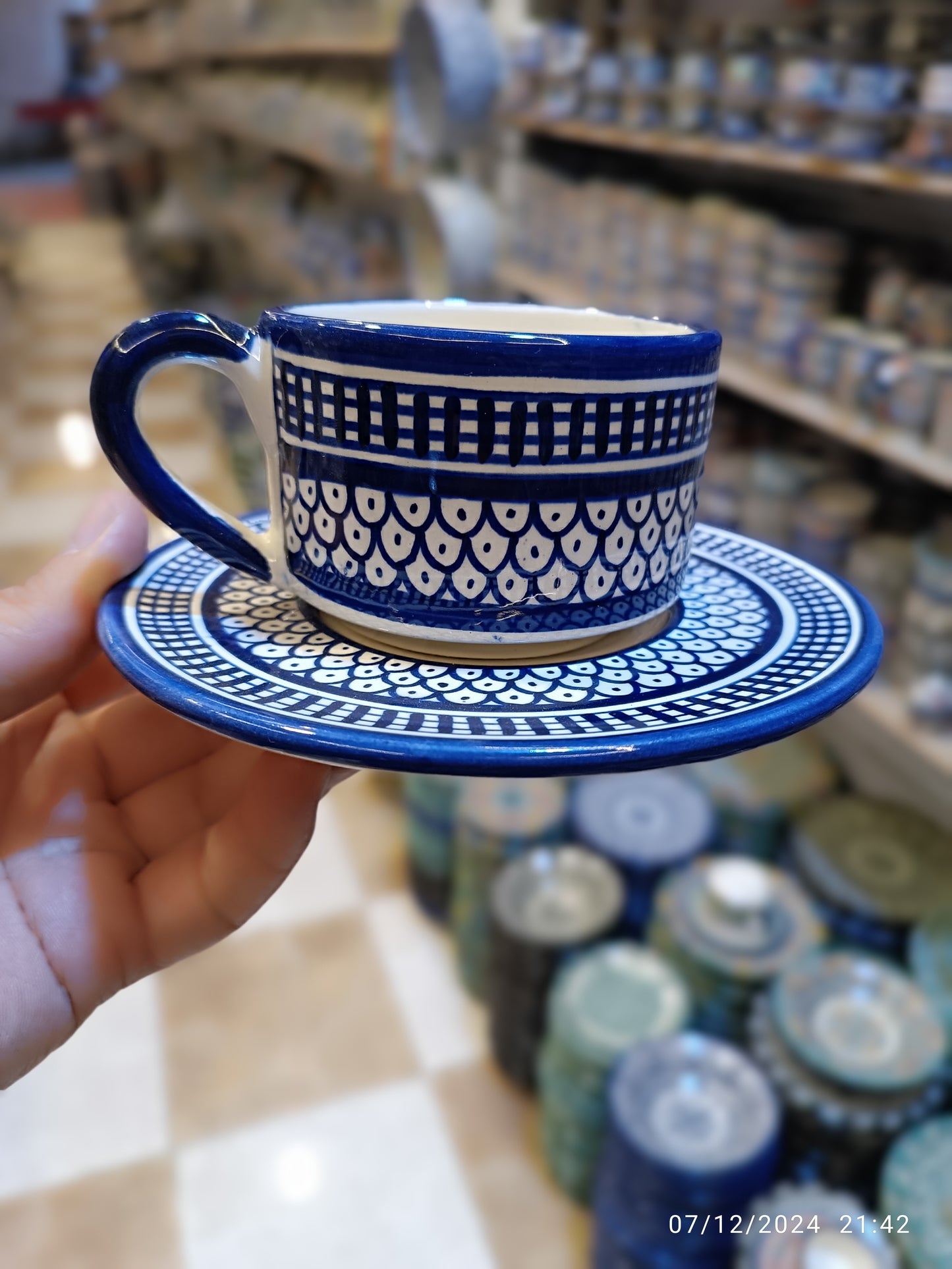 6 Coffee cups handmade pottery and hand-painted