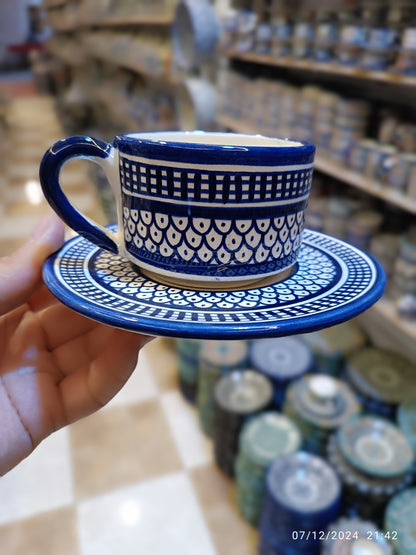 6 Coffee cups handmade pottery and hand-painted