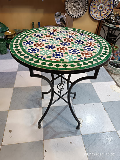Mosaic Table: multicolore Elegance from fez Handmade Moroccan