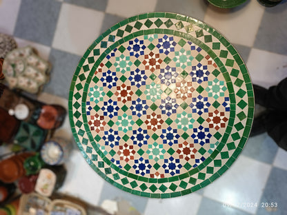 Mosaic Table: multicolore Elegance from fez Handmade Moroccan