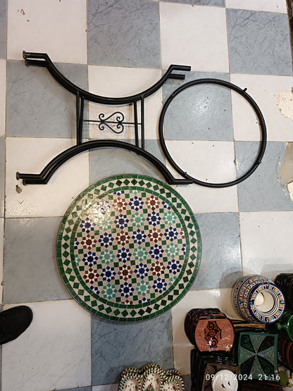 Mosaic Table: multicolore Elegance from fez Handmade Moroccan
