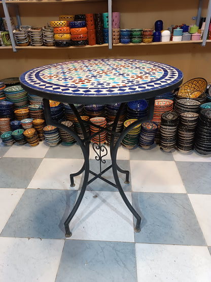 Handmade Moroccan Mosaic Table: multicolore Elegance from fez