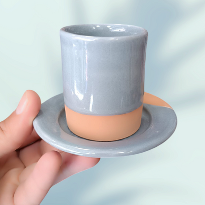 Coffee cups handmade pottery and hand painted fez pottery