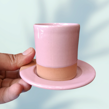 Coffee cups handmade pottery and hand painted fez pottery