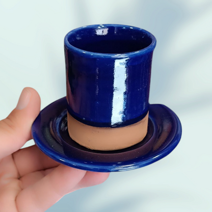 Coffee cups handmade pottery and hand painted fez pottery