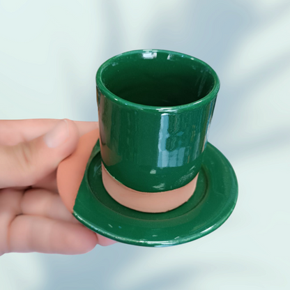 Coffee cups handmade pottery and hand painted fez pottery