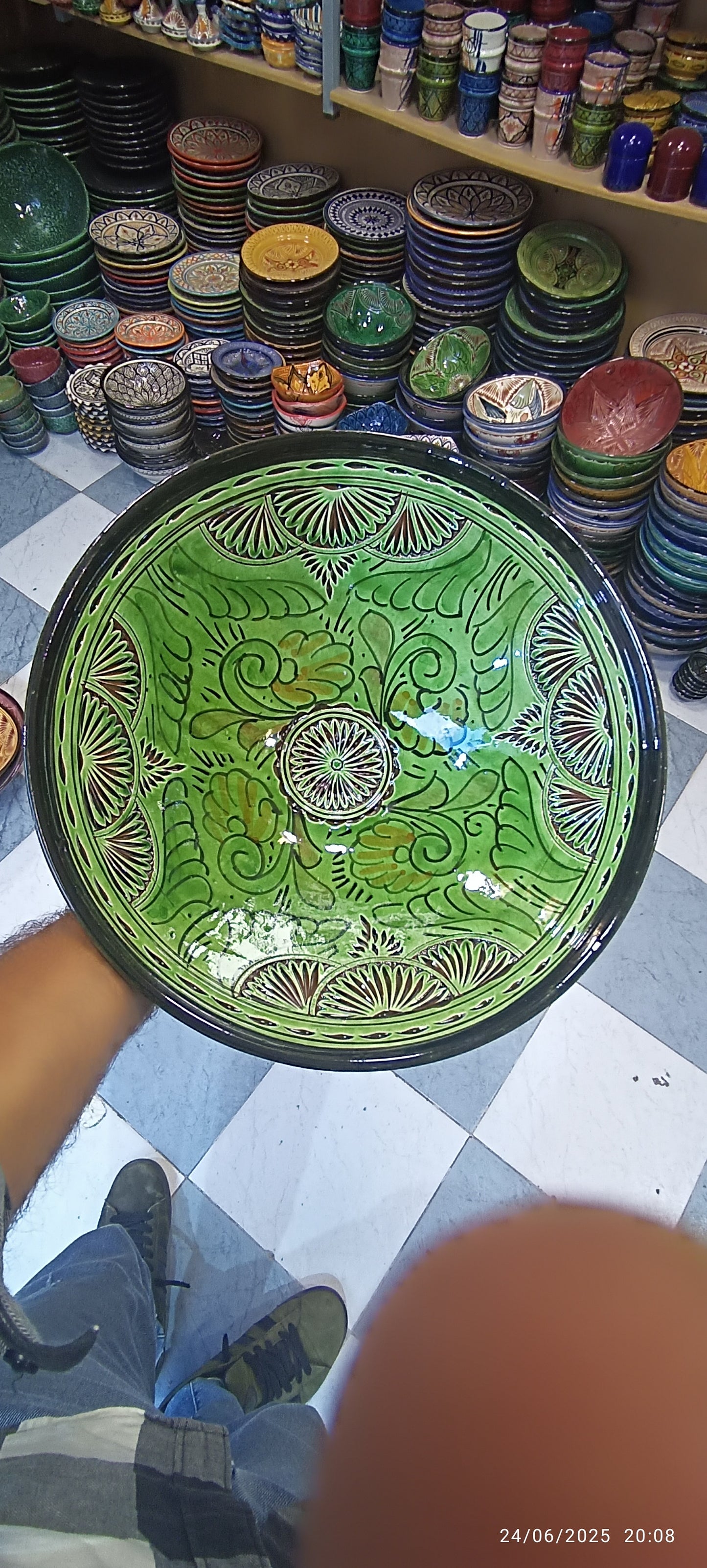 Traditional Moroccan Pottery Set - Handmade 7 bowls