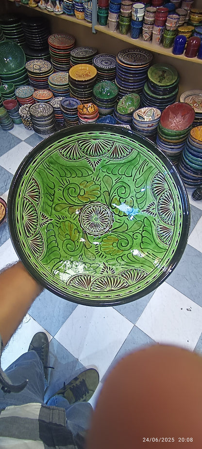 Traditional Moroccan Pottery Set - Handmade 7 bowls