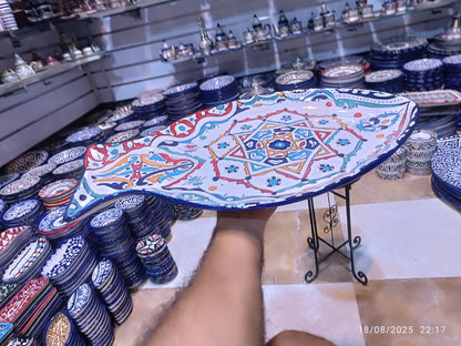 Fish-Shaped Serving Platter – Hand-Painted Traditional Design (30x50cm)