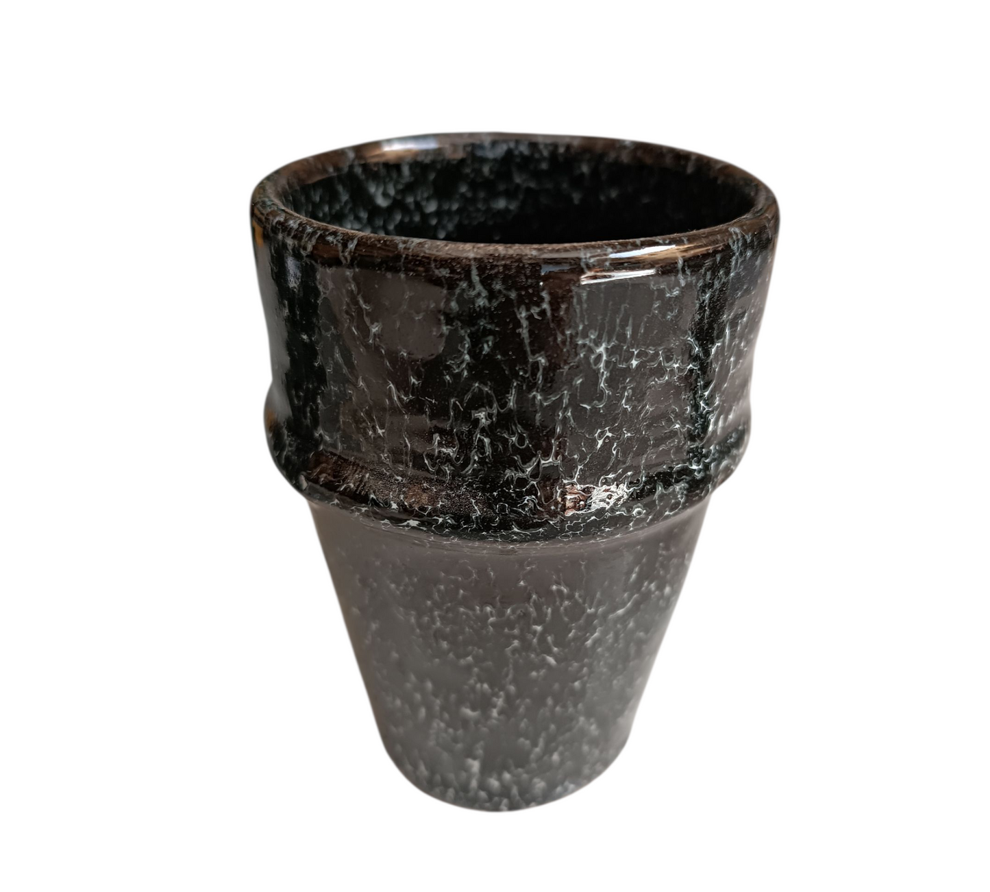 6 cups black red clay hand painted Moroccan pottery