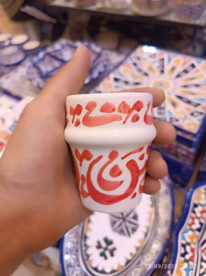 5 cups hand painted dishwasher and microwave safe