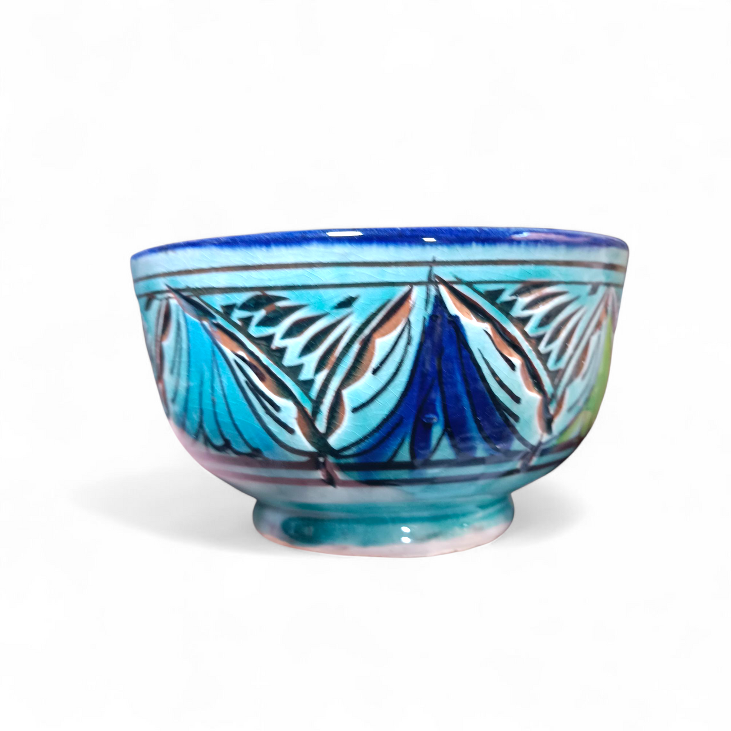 4 bowls handcrafted hand painted different colors