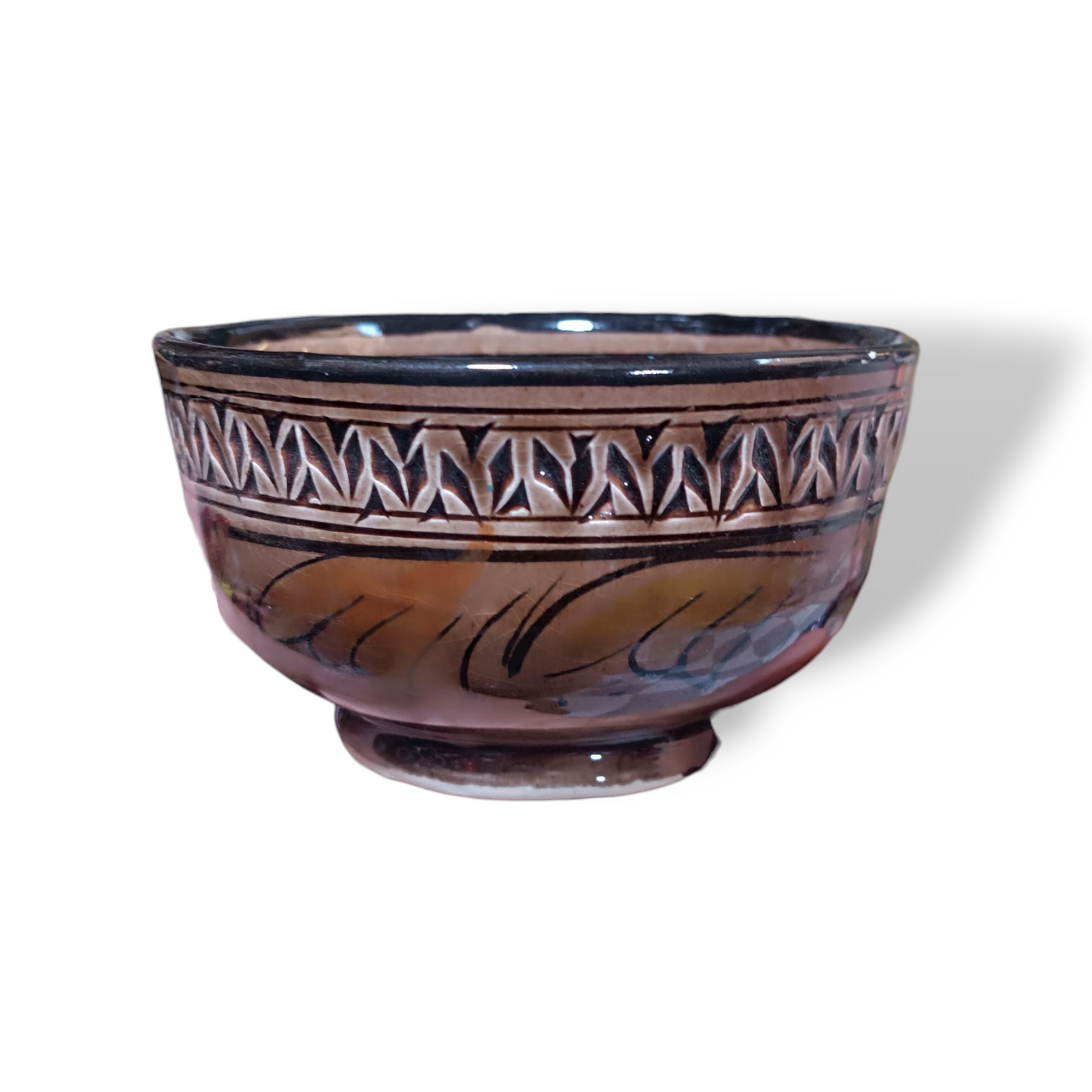 4 bowls handcrafted hand painted different colors