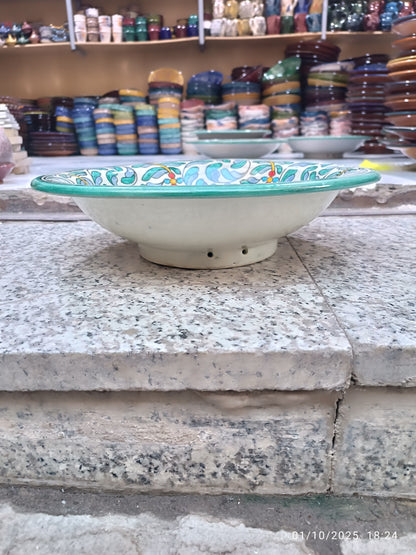 Plat bowl hand painted dishwasher and microwave safe