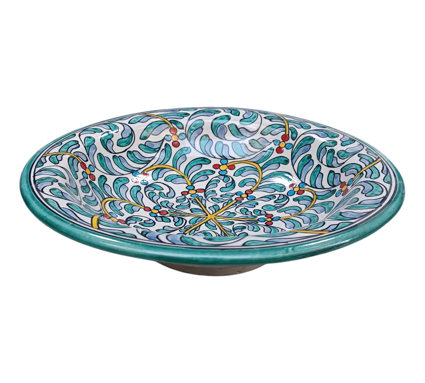 Plat bowl hand painted dishwasher and microwave safe