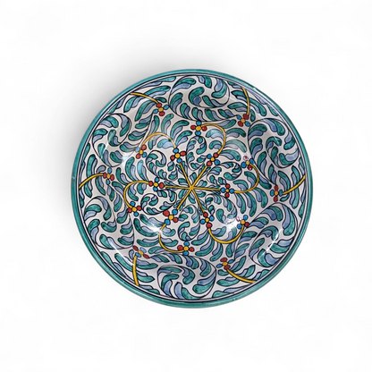 Plat bowl hand painted dishwasher and microwave safe