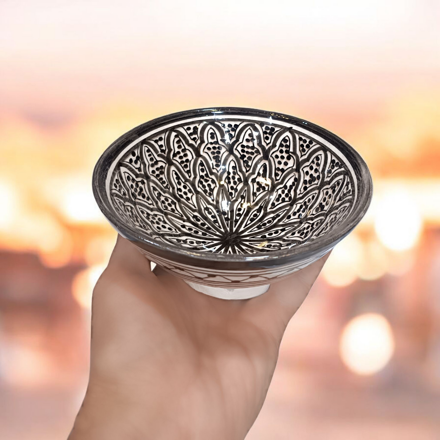 Moroccan Ceramics  6 Bowls – 15 cm | Hand-Painted, Microwave & Dishwasher Safe