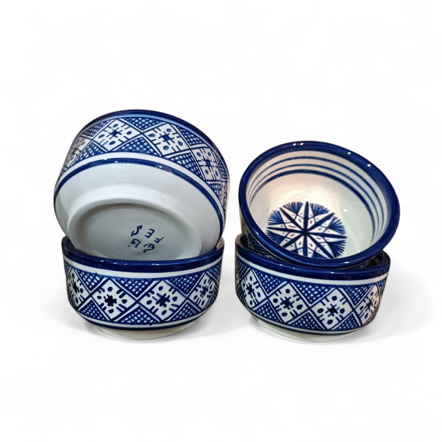 Diseño de bordado con motivo de cuencos marroquíes (6 cuencos)