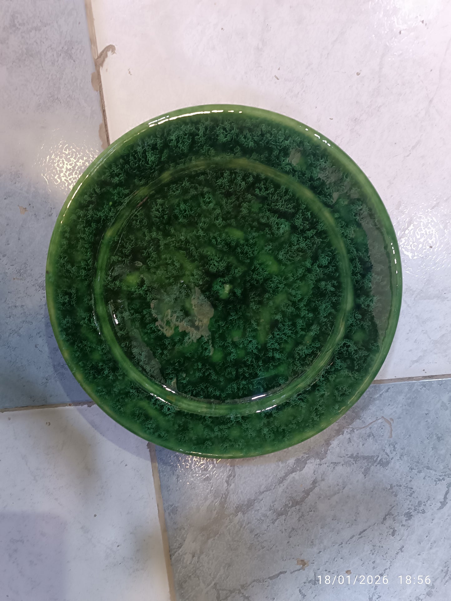 Grünes Keramik-Servierteller-Set, 6-teiliges Set Servierteller für Mittag- oder Abendessen (6 Teller)