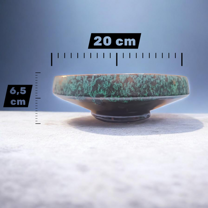 Green Moroccan Ceramic Plates Set – 11cm, 15cm & 20cm | Artisan Stoneware Tableware