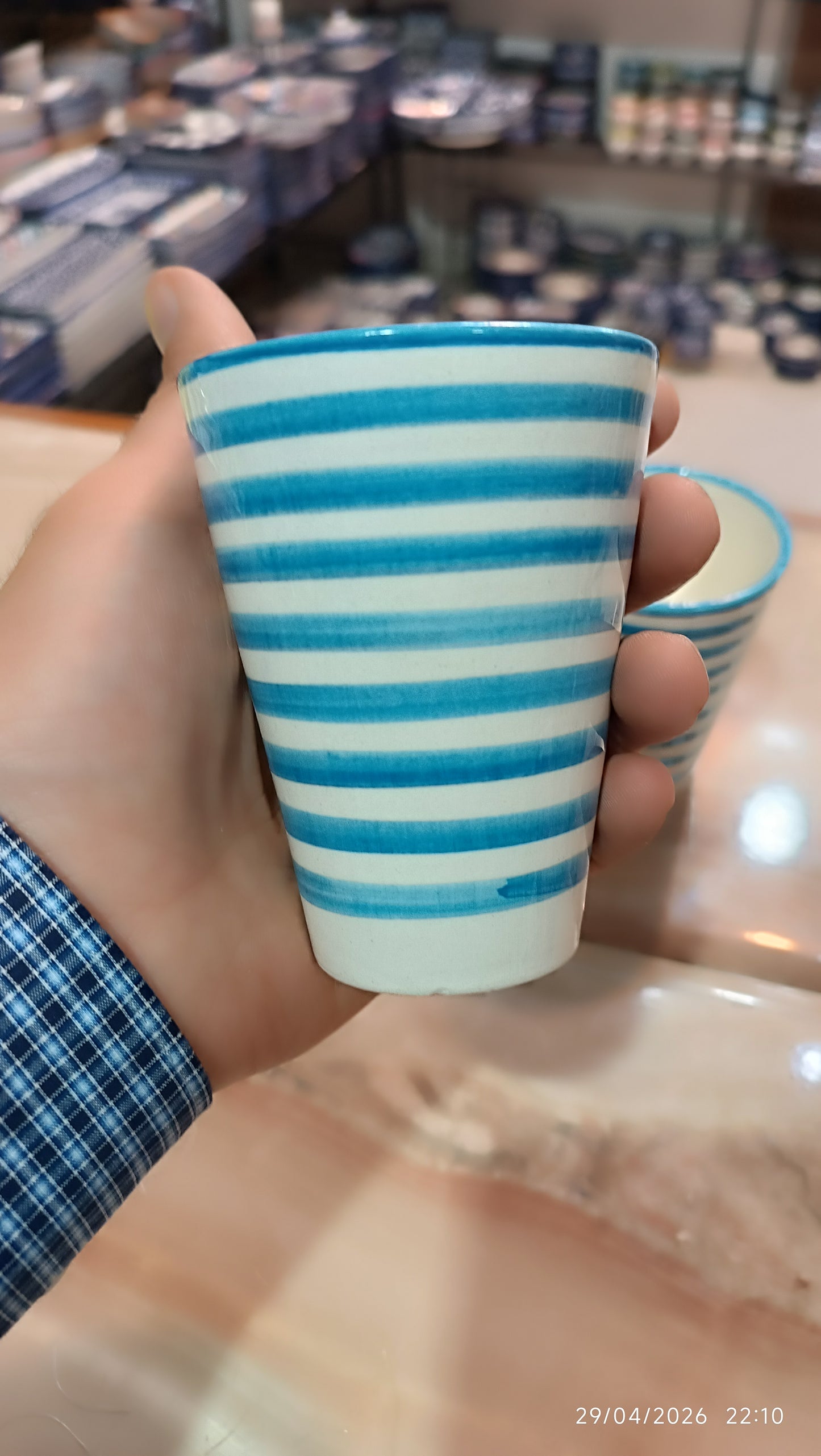 4 cups Moroccan fes pottery hand painted