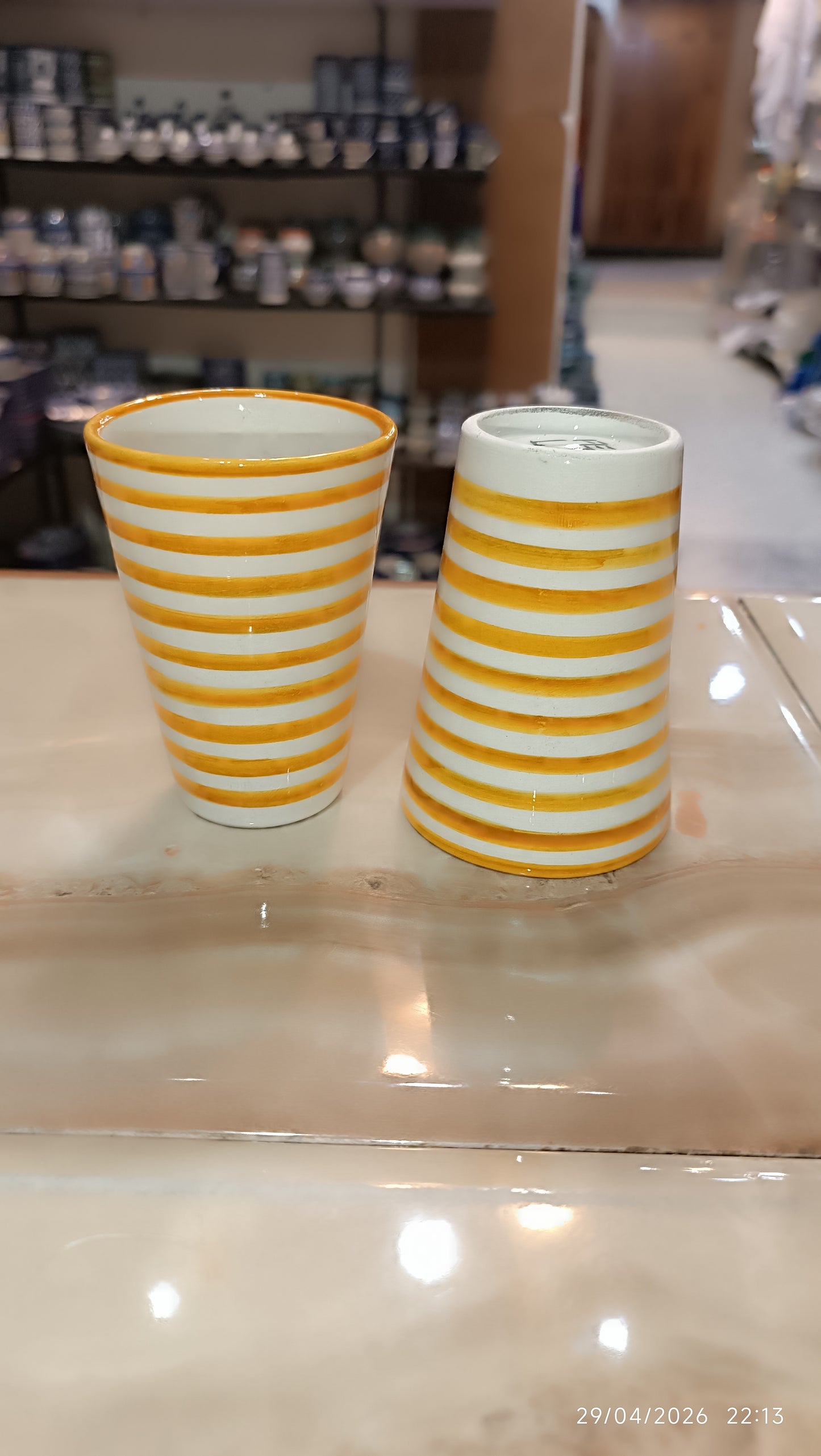 4 cups Moroccan fes pottery hand painted