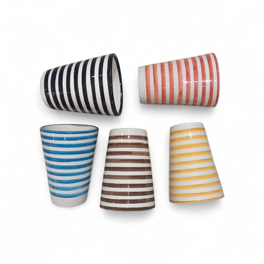 4 cups Moroccan fes pottery hand painted