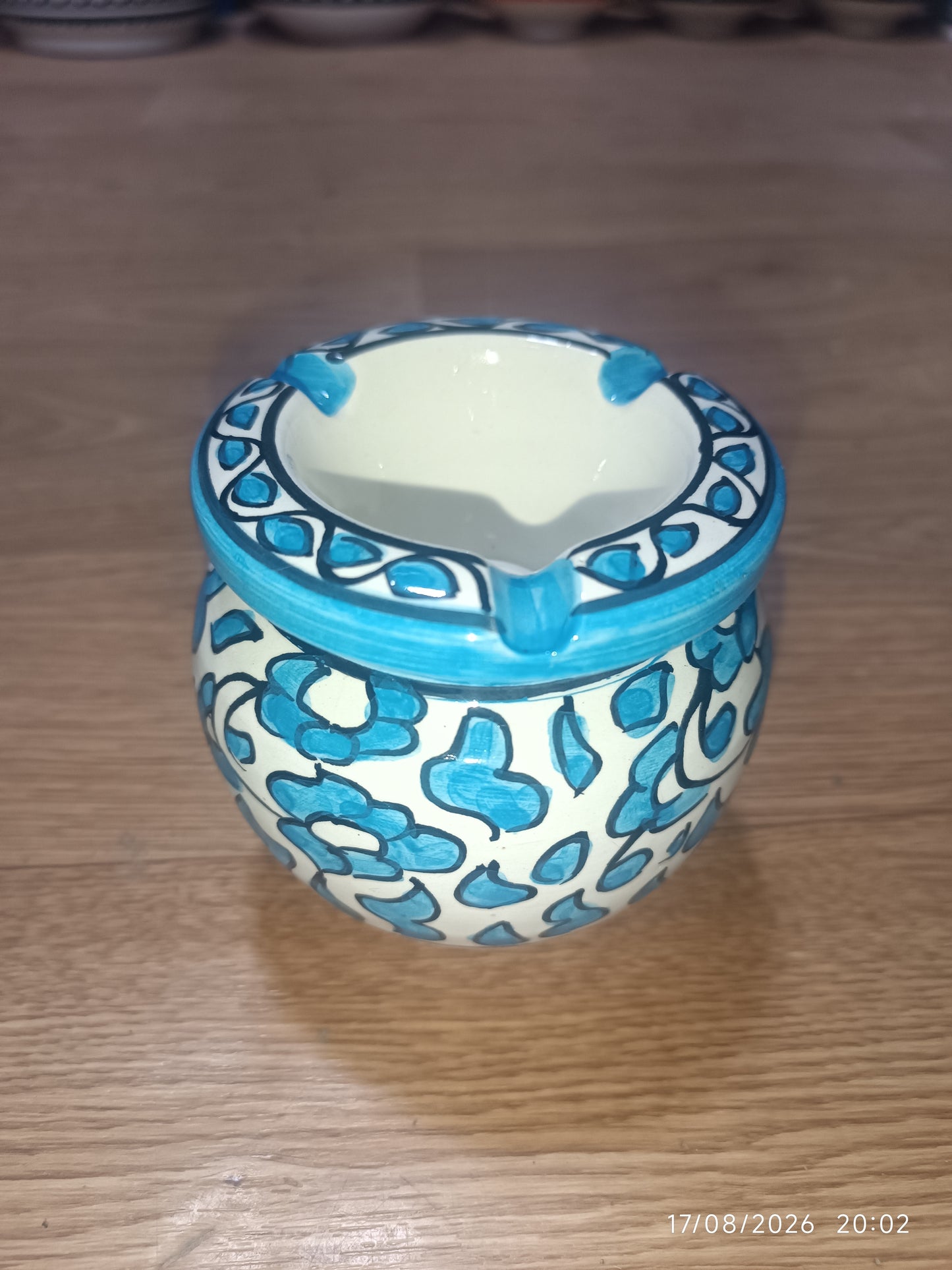 Handmade Moroccan Ceramic Ashtray with Lid
