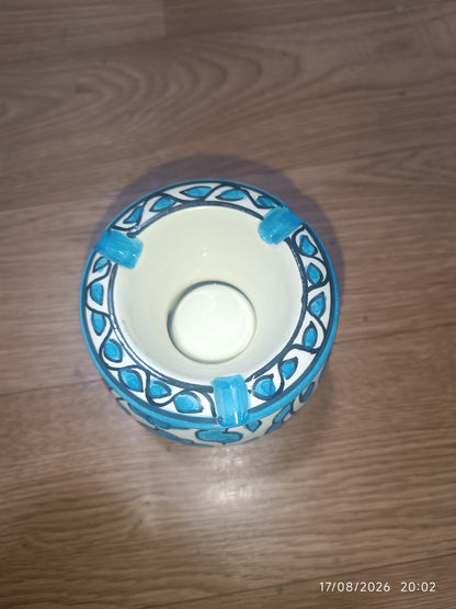 Handmade Moroccan Ceramic Ashtray with Lid
