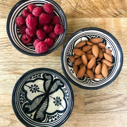 Bowls and plates handmade from fez medina pottery