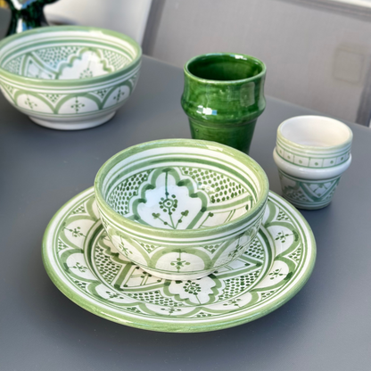 bowls service hand-painted dishwasher microwave safe (6 bowls)
