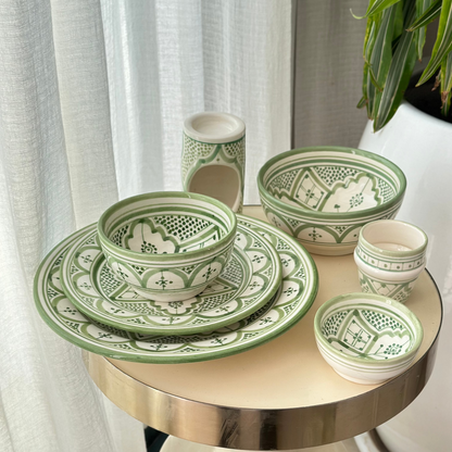 bowls service hand-painted dishwasher microwave safe (6 bowls)