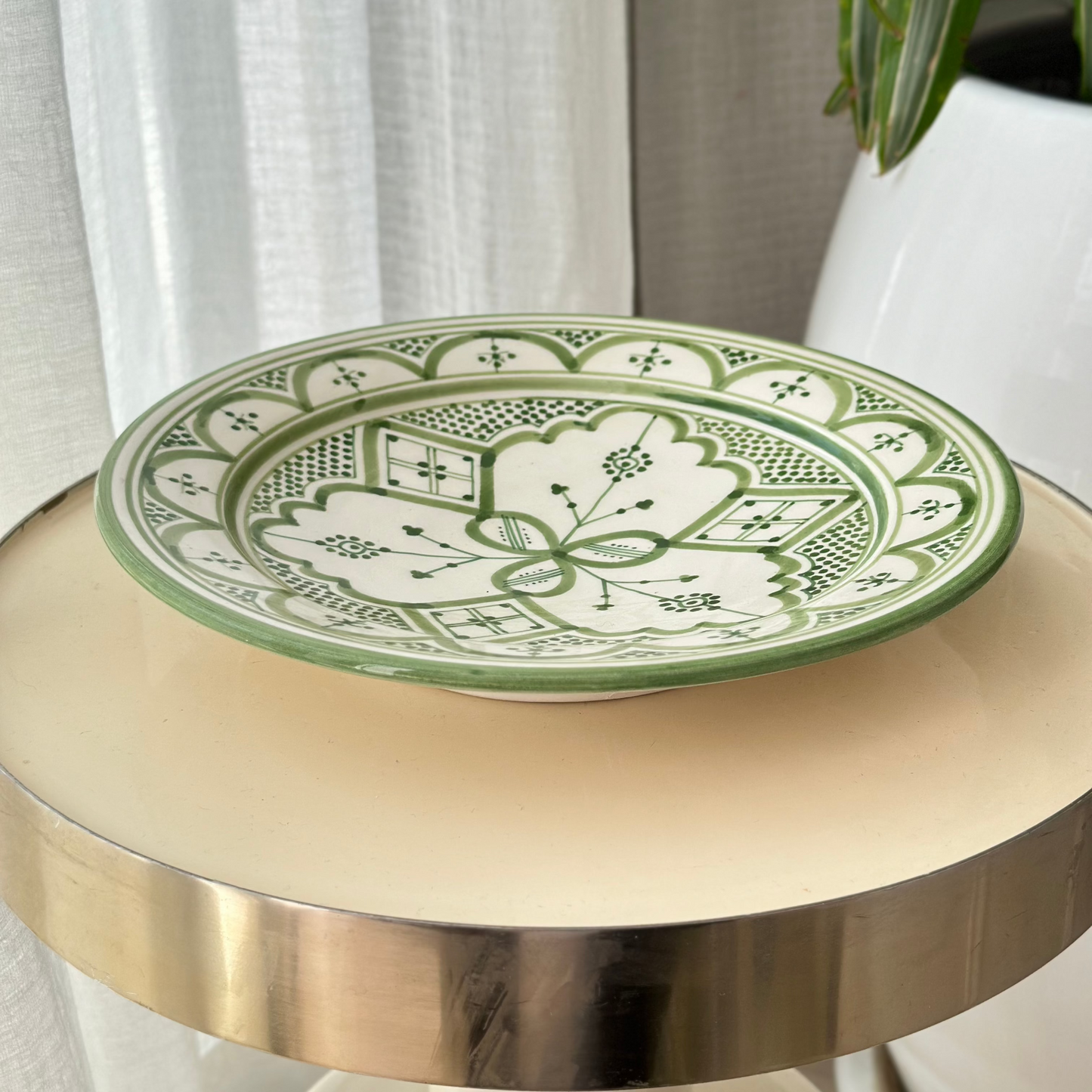 6 dinner plats hand-painted dishwasher microwave safe (6 plats)