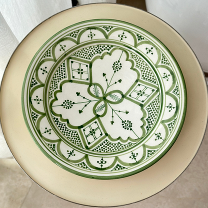 6 dinner plats hand-painted dishwasher microwave safe (6 plats)