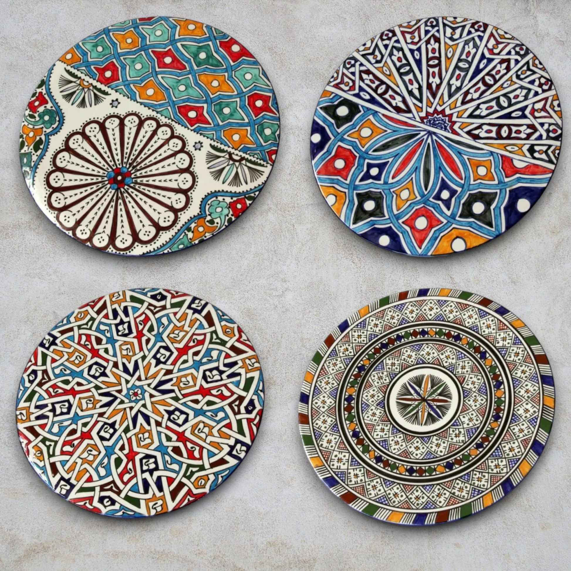 Moroccan pottery Handmade Hand painted Art Artisanal Fez pottery