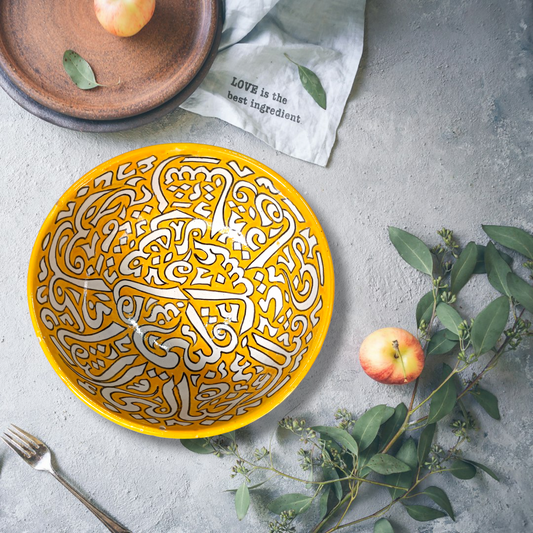 6 salad bowl handmade and hand painted