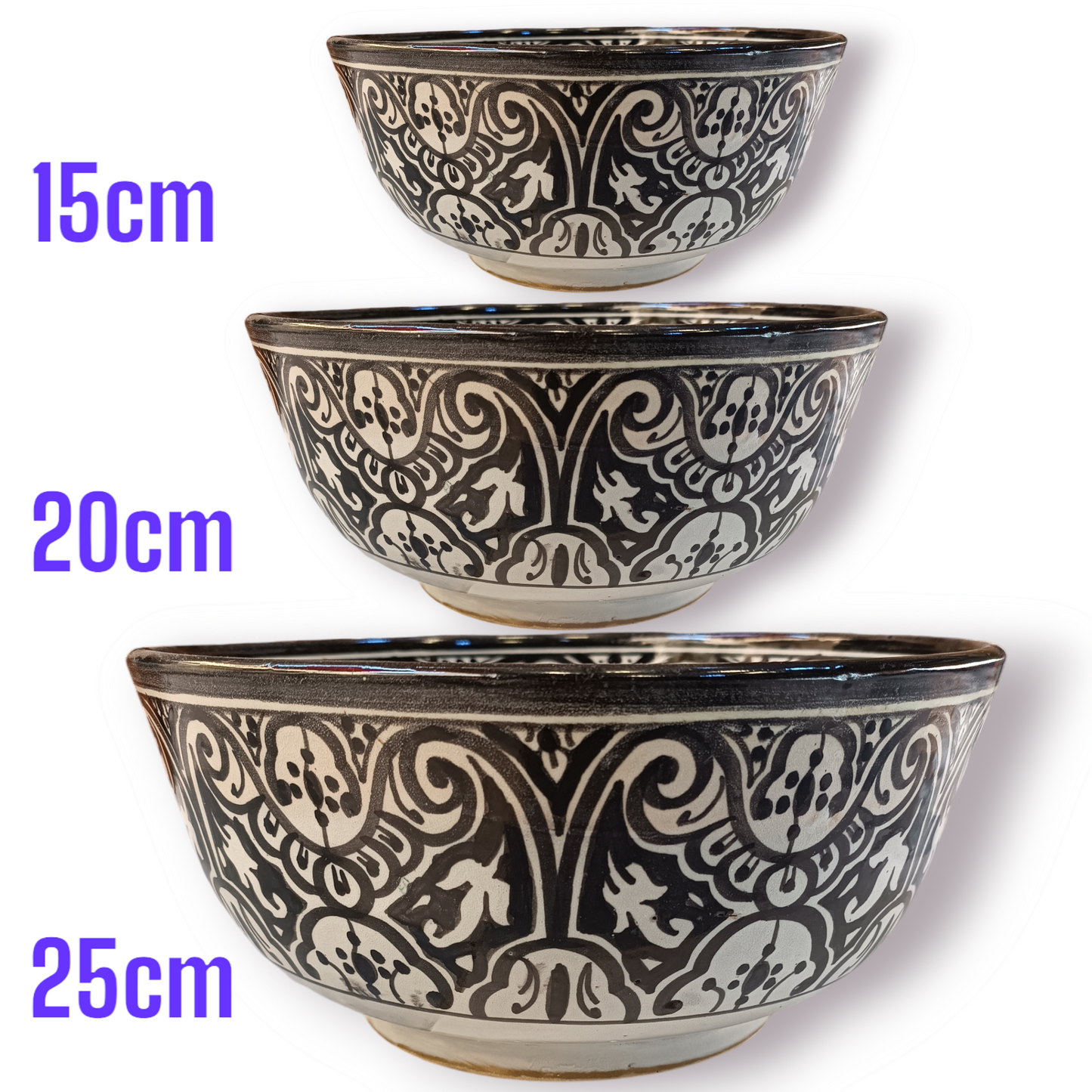 6 salad bowl handmade and hand painted