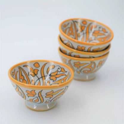 6 Bowls with floral motifs - Fez ceramics - Morocco