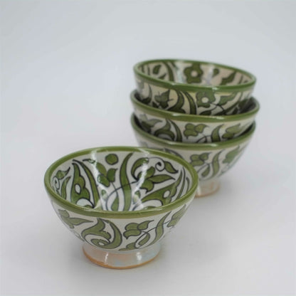 6 Bowls with floral motifs - Fez ceramics - Morocco